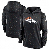 Women's Denver Broncos Nike Anthracite 2021 NFL Crucial Catch Therma Pullover Hoodie